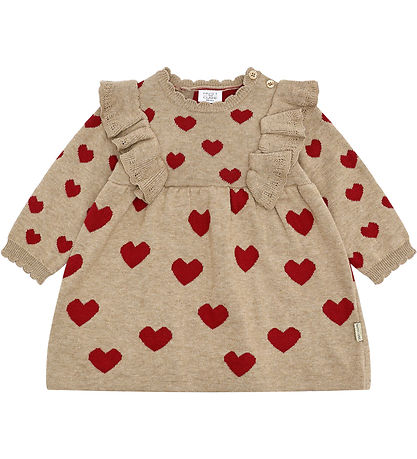 Hust and Claire Kjole - Strik - HCKristel - Biscuit m. Hjerter