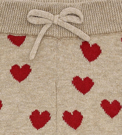 Hust and Claire Bukser - Strik - HCLisa - Biscuit m. Hjerter Hust and Claire Bukser - Strik - HCLisa - Biscuit m. Hjerter