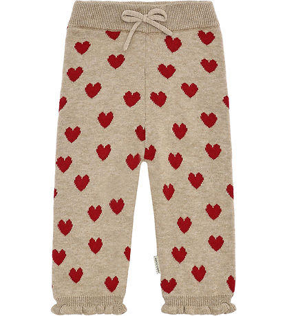 Hust and Claire Bukser - Strik - HCLisa - Biscuit m. Hjerter Hust and Claire Bukser - Strik - HCLisa - Biscuit m. Hjerter