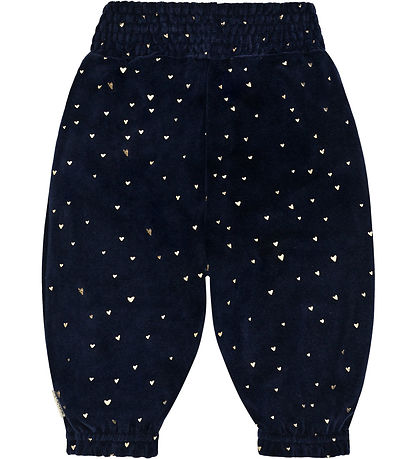 Hust and Claire Velourbukser - HCTrine - More Navy m. Guld Hust and Claire Velourbukser - HCTrine - More Navy m. Guld