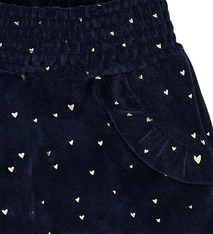 Hust and Claire Velourbukser - HCTrine - More Navy m. Guld Hust and Claire Velourbukser - HCTrine - More Navy m. Guld