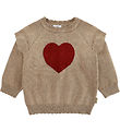 Hust and Claire Bluse - Strik - HCPippa - Heart - Biscuit