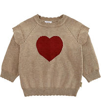 Hust and Claire Bluse - Strik - HCPippa - Heart - Biscuit