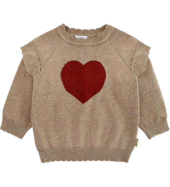 Hust and Claire Bluse - Strik - HCPippa - Heart - Biscuit