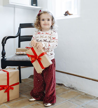 Hust and Claire Bluse - Rib - HCAmma - Sugar m. Sløjfer