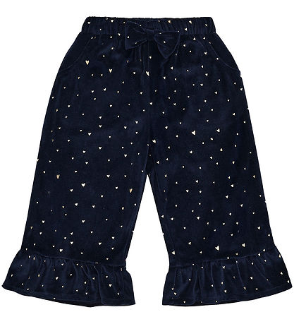 Hust and Claire Velourbukser - HCTeresa - More Navy m. Guld Hust and Claire Velourbukser - HCTeresa - More Navy m. Guld