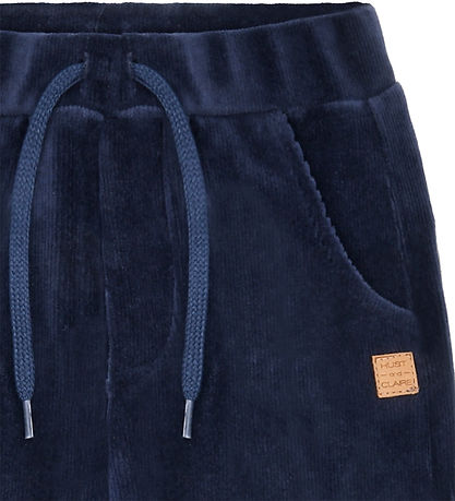 Hust and Claire Fløjlsbukser - HCGarry Ottoman - More Navy