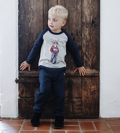 Hust and Claire Fløjlsbukser - HCGarry Ottoman - More Navy