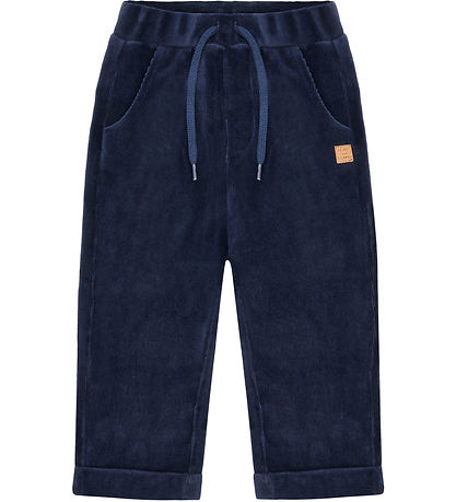 Hust and Claire Fløjlsbukser - HCGarry Ottoman - More Navy