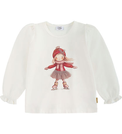 Hust and Claire Bluse - HCAlma - Sugar m. Skøjter Hust and Claire Bluse - HCAlma - Sugar m. Skøjter