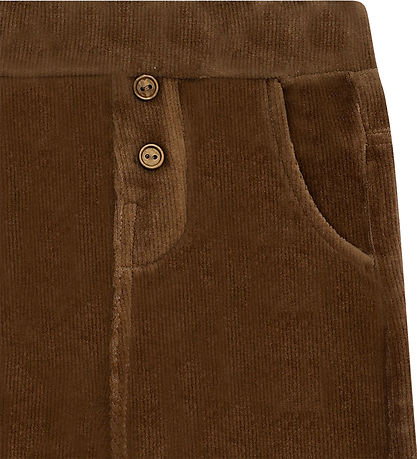 Hust and Claire Fløjlsbukser - HCGordon Ottoman - Brown stone