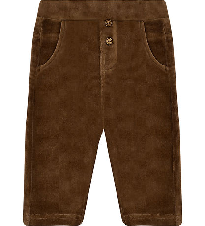 Hust and Claire Fløjlsbukser - HCGordon Ottoman - Brown stone