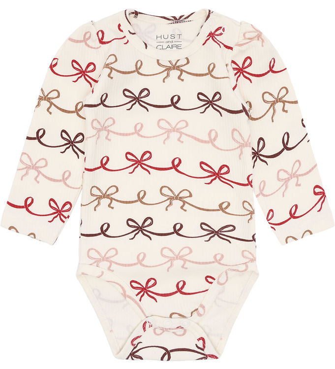 Hust and Claire Body l/æ - Rib - HCBritt - Sugar m. Sløjfer