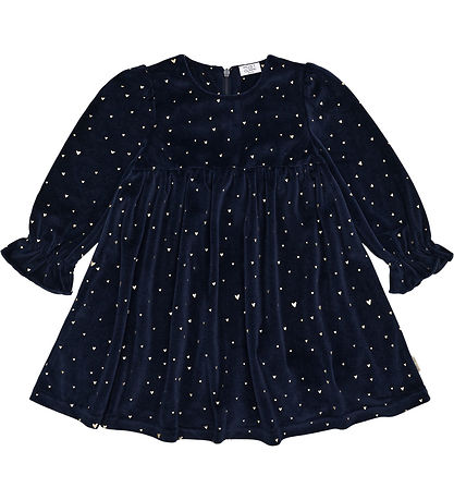 Hust and Claire Kjole - Velour - HCDonna - More Navy m. Guld Hust and Claire Kjole - Velour - HCDonna - More Navy m. Guld