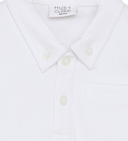 Hust and Claire Skjortebody l/æ - HCBasil - Hvid Hust and Claire Skjortebody l/æ - HCBasil - Hvid