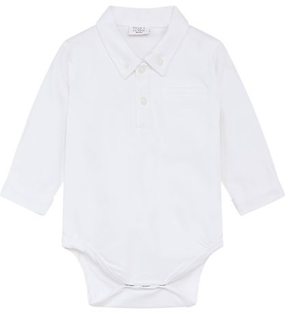 Hust and Claire Skjortebody l/æ - HCBasil - Hvid Hust and Claire Skjortebody l/æ - HCBasil - Hvid