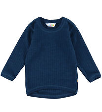 Joha Bluse - Uld - Rib - Mørk Turkis Joha Bluse - Uld - Rib - Mørk Turkis