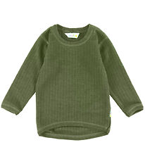 Joha Bluse - Uld - Rib - Mørk Oliven