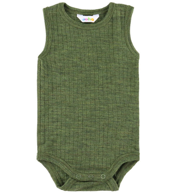 Joha Body u/æ - Uld - Rib - Mørk Oliven