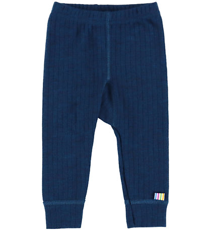 Joha Leggings - Uld - Rib - Mørk Turkis Joha Leggings - Uld - Rib - Mørk Turkis