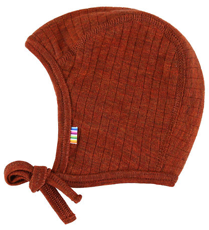 Joha Babyhjelm - Uld - Rib - 2-lags - Rust Joha Babyhjelm - Uld - Rib - 2-lags - Rust