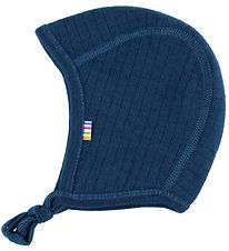 Joha Babyhjelm - Uld - Rib - 2-lags - Mørk Turkis Joha Babyhjelm - Uld - Rib - 2-lags - Mørk Turkis