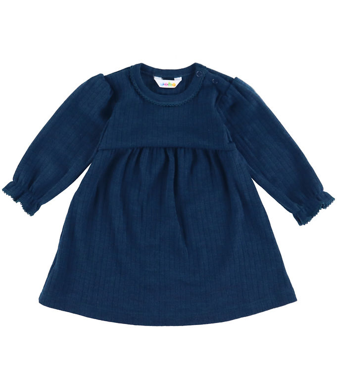 Joha Kjole - Uld - Rib - Mørk Turkis