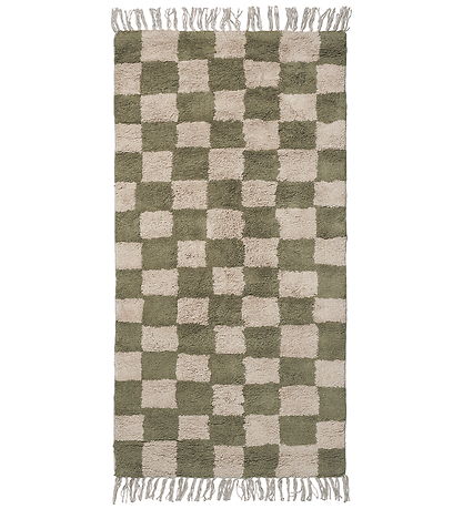 Ferm Living Gulvtæppe - Mara - 80x150 cm - Elm Green/Warm Sand Ferm Living Gulvtæppe - Mara - 80x150 cm - Elm Green/Warm Sand