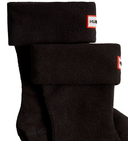 Hunter Fleece Kids Boot Sock - Black