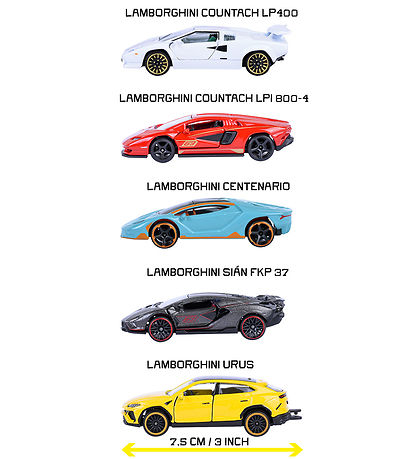 Majorette Biler - Lamborghini - 5-pak Majorette Biler - Lamborghini - 5-pak