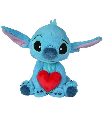 Disney Classic Bamse - Stitch m. Hjerte - 25 cm
