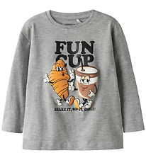 Name It Bluse - NmmRasmus - Grey Melange Name It Bluse - NmmRasmus - Grey Melange