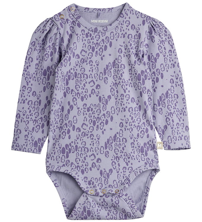 Mini Rodini Body l/æ - Leopard - AOP - Purple
