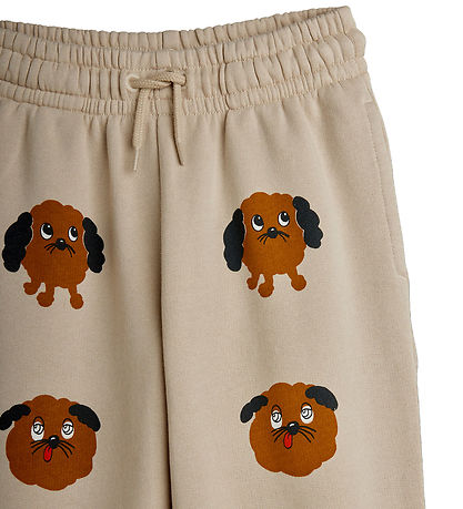 Mini Rodini Sweatpants - Doggies - Beige Mini Rodini Sweatpants - Doggies - Beige