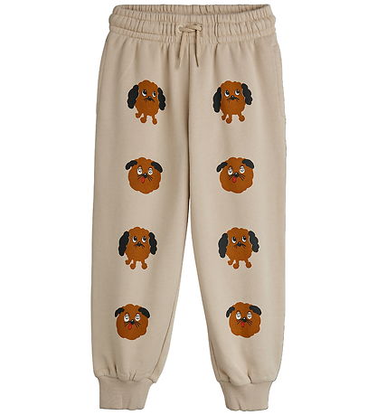 Mini Rodini Sweatpants - Doggies - Beige Mini Rodini Sweatpants - Doggies - Beige