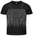 Kids Only T-shirt - KogBillie - Stone Top - Black/Rhinestone Sil Kids Only T-shirt - KogBillie - Stone Top - Black/Rhinestone Sil