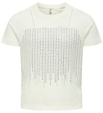 Kids Only T-shirt - KogBillie - Stone Top - Cloud Dancer/ Rhines Kids Only T-shirt - KogBillie - Stone Top - Cloud Dancer/ Rhines