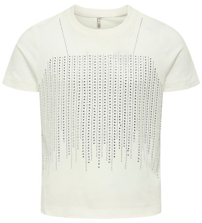 Kids Only T-shirt - KogBillie - Stone Top - Cloud Dancer/ Rhines Kids Only T-shirt - KogBillie - Stone Top - Cloud Dancer/ Rhines