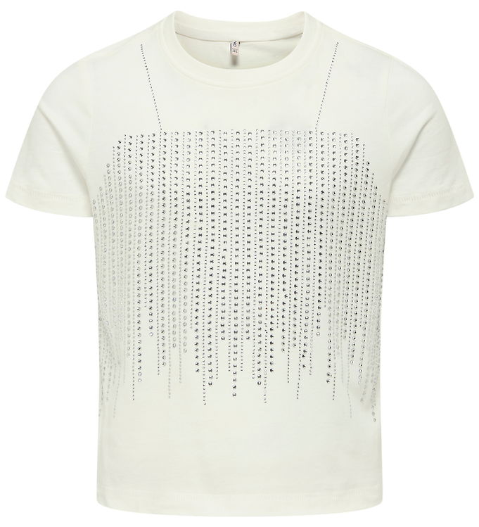 Kids Only T-shirt - KogBillie - Stone Top - Cloud Dancer/ Rhines