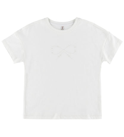 Kids Only - T-shirt - KogKate - O-Neck Pearl Top - Cloud Dancer/