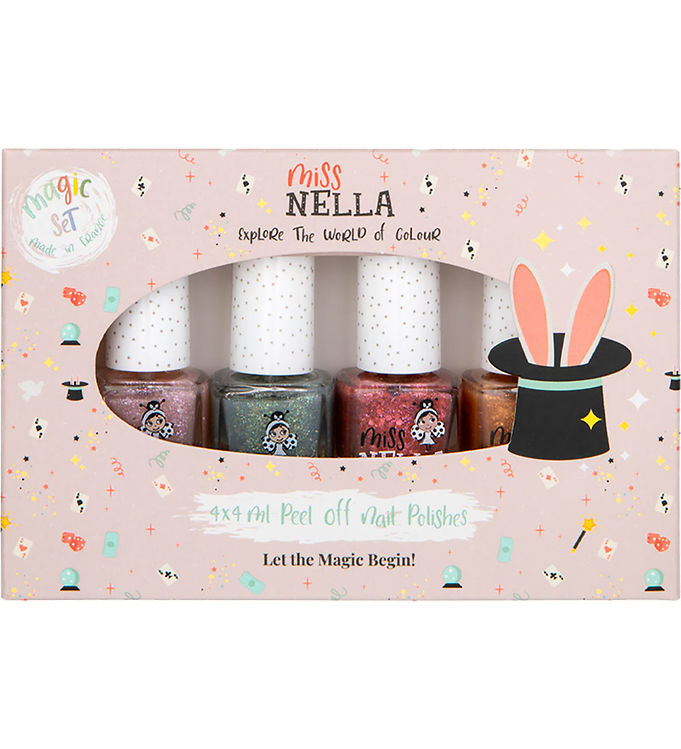 Miss Nella Neglelak - 4-pak - Pink & Green
