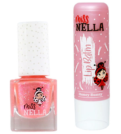 Miss Nella Makeup Bag w. Content - Girly Girl Pink