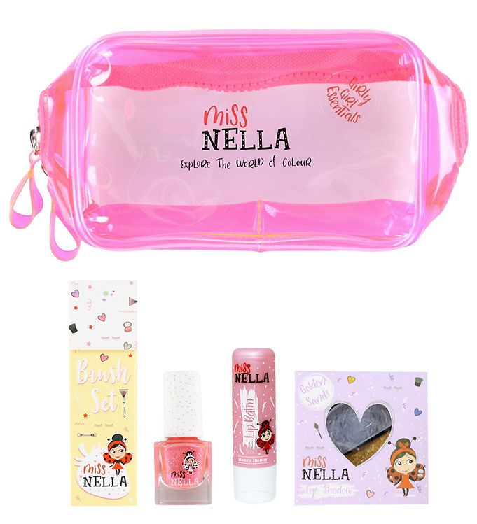 Miss Nella Sminketaske m. Indhold - Girly Girl Pink