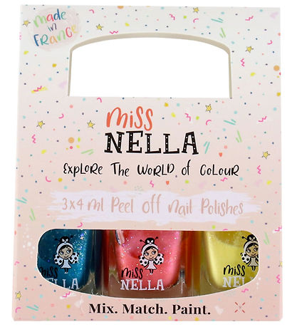 Miss Nella Neglelak - 3-pak - Klare Farver