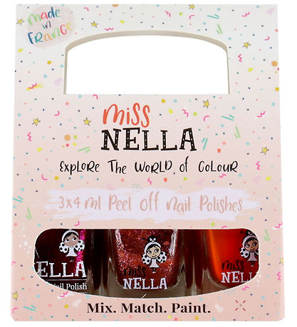 Miss Nella Neglelak - 3-pak - Røde Farver