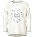 Name It Bluse - NmfViparty - Cloud Dancer/Snowflakes