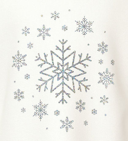 Name It Bluse - NmfViparty - Cloud Dancer/Snowflakes