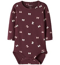 Name It Body l/æ - NbfVandora - Burgundy/Bow