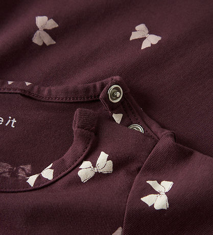 Name It Body l/æ - NbfVandora - Burgundy/Bow