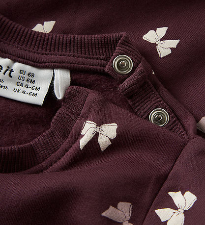Name It Sweatshirt - NbfVimone - Burgundy/Bow